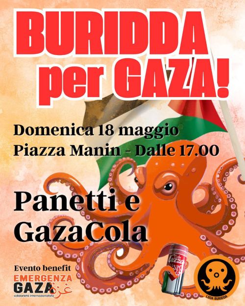BURIDDA per GAZA!
Panetti e GazaCola