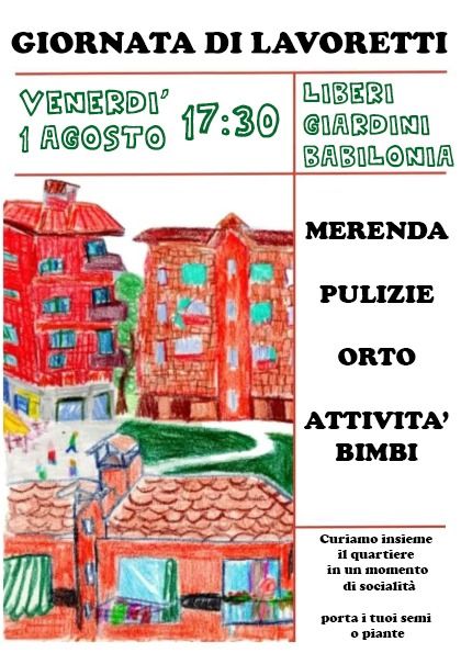 Giornata di lavoretti ai Liberi Giardini Babilonia