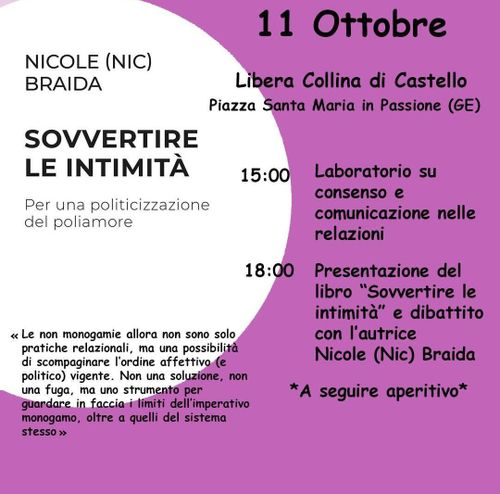 Sovvertire le intimità