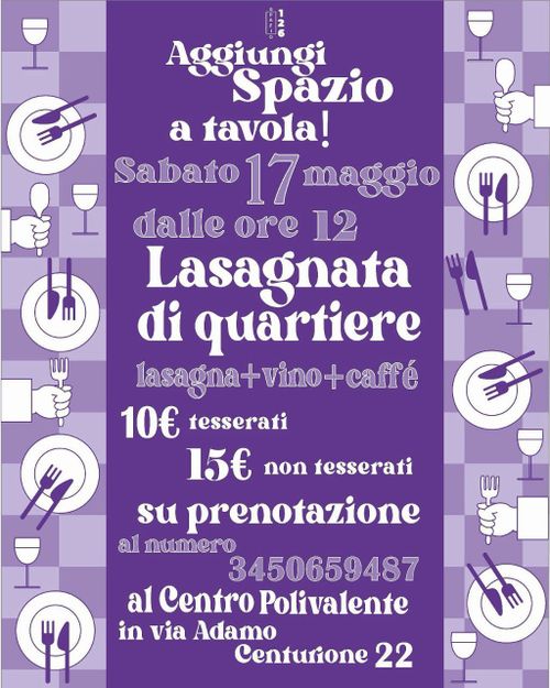 Aggiungi Spazio a tavola!
Lasagnata di quartiere
