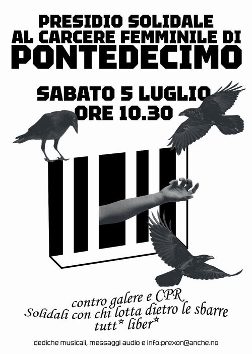 Presidio solidale al carcere femminile di Pontedecimo