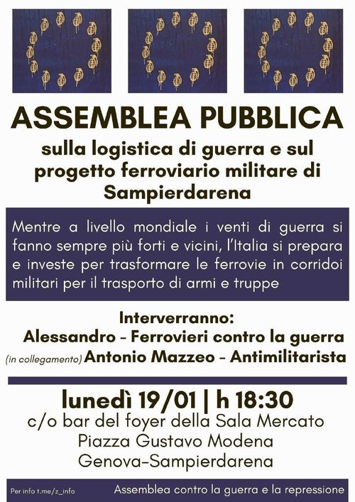 Assemblea pubblica sulla logistica di guerra