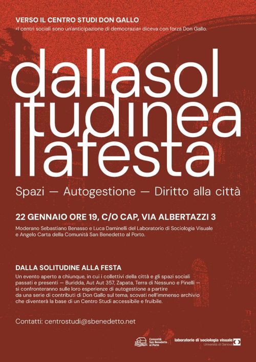 Dalla solitudine alla festa