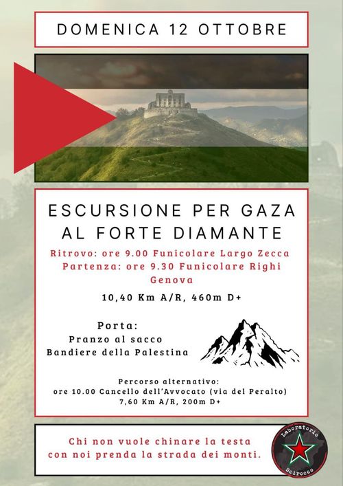 Escursione per Gaza al forte Diamante